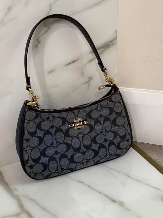 Coach Handbags - COACH TERI navy blue denim shoulder bag